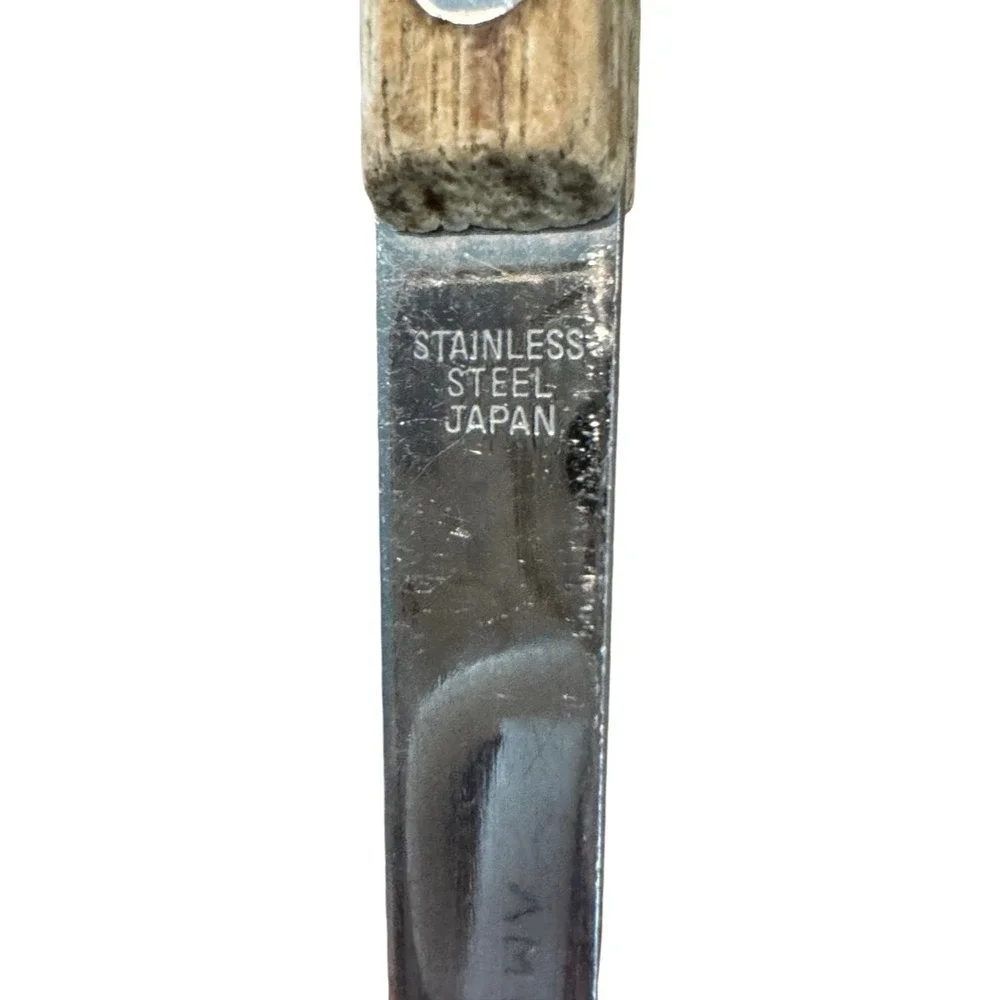 Vintage Stainless Steel Spatula Wood Handle Japan Offset Kitchen Turner Brownie